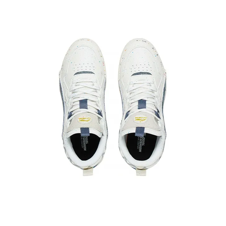 LiNing Wave Mid-Top Skateboard Shoes Women's Snow White-2