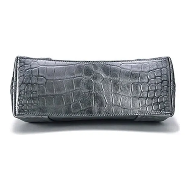 Balenciaga Editor Clutch Xs Silver Metallized-4