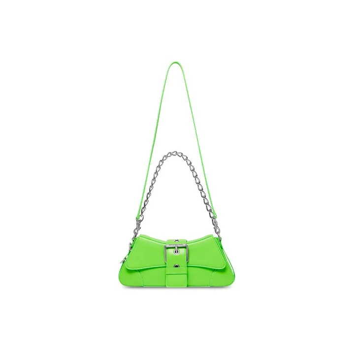 Balenciaga LINDSAY Smooth Calf Leather Shoulder Bag Crossbody Bag Handbag Small Size Women's Bright Green-5
