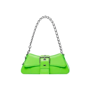 Balenciaga LINDSAY Smooth Calf Leather Shoulder Bag Crossbody Bag Handbag Small Size Women's Bright Green