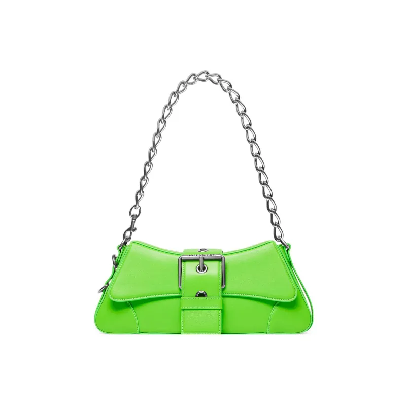 Balenciaga LINDSAY Smooth Calf Leather Shoulder Bag Crossbody Bag Handbag Small Size Women's Bright Green-0