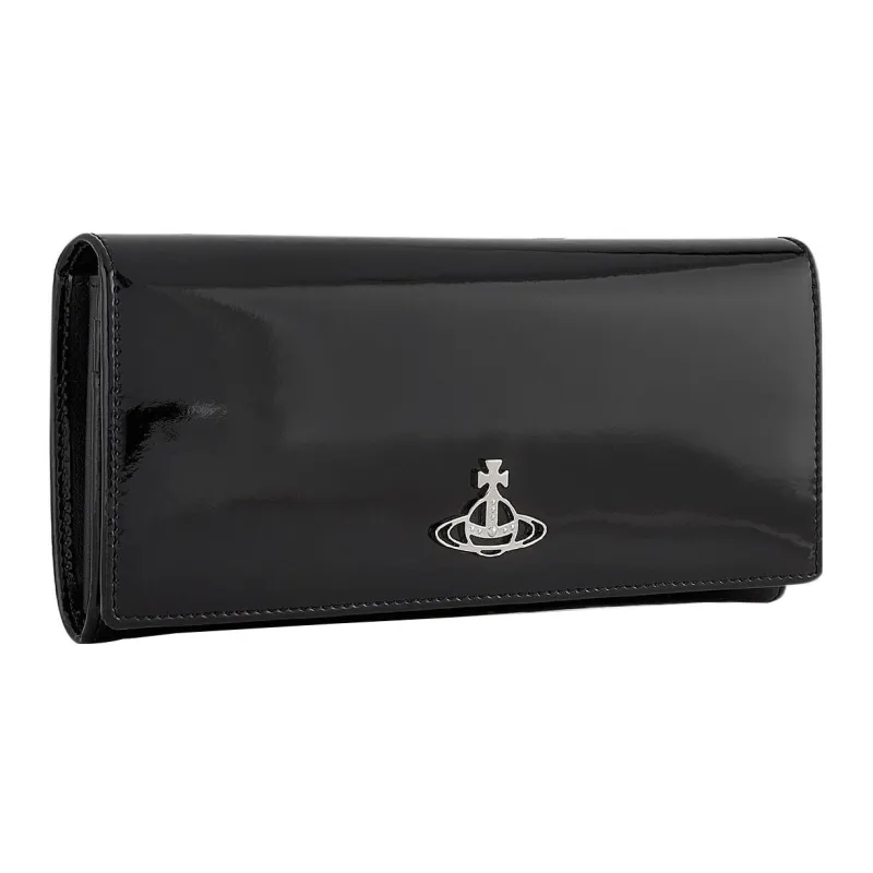 Vivienne Westwood Cow Leather Card Holder, Wallet Women's Black-1