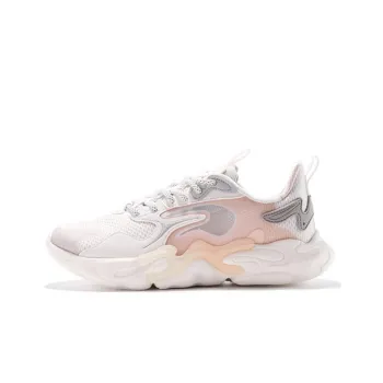 Erke Shock Absorbing, Non Slip, Wear Resistant, Breathable And Lightweight Low Top Running Shoes Women's White Pink