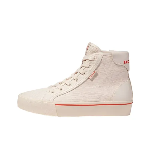 COACH Skateboard Shoes Women's High-Top Off White