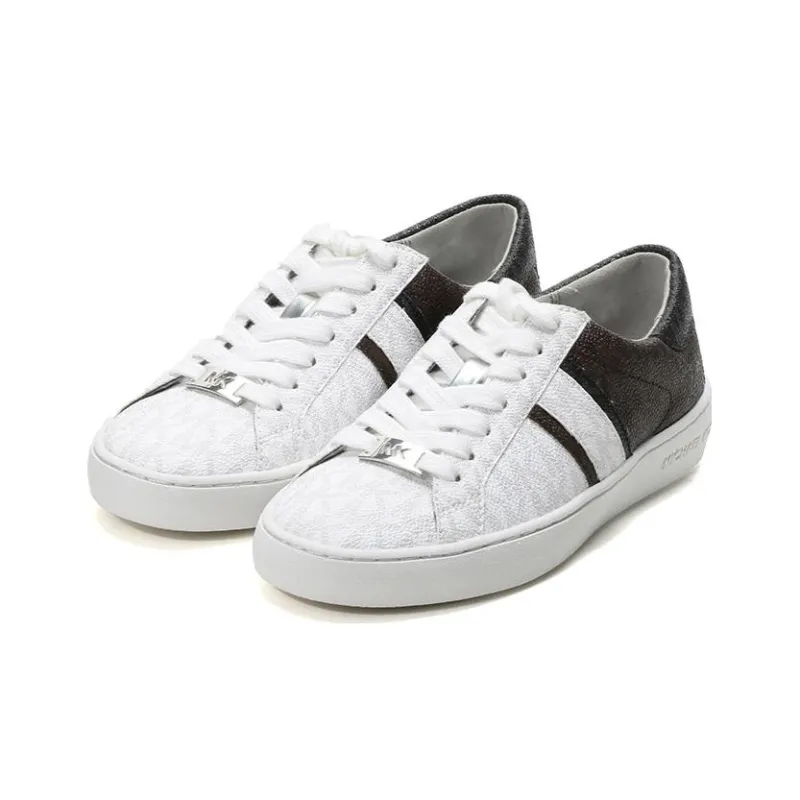 MICHAEL KORS Skateboard Shoes Women's Low Top Brown White-2