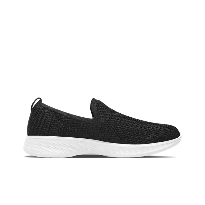 Skechers Go Walk 4 Cushioning Anti-Slip And Wear-Resistant Low-Top Casual Shoes Women's Black White-1