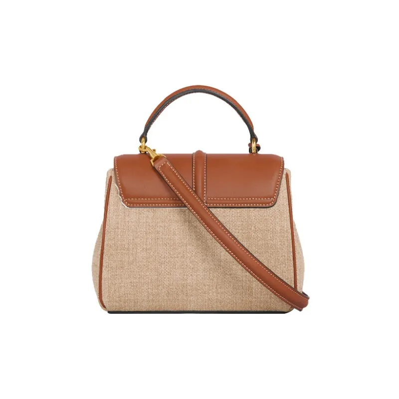 CELINE 16 Natural Calfskin Shoulder Bag Crossbody Bag Handbags Mini Women's Light Camel Tan-2