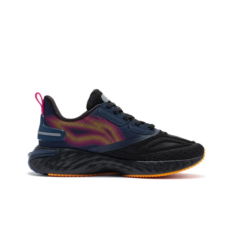 LINING Casual Shoes Women's Low Top Black/Guangdong Blue/Fluorescent Princess Red-1
