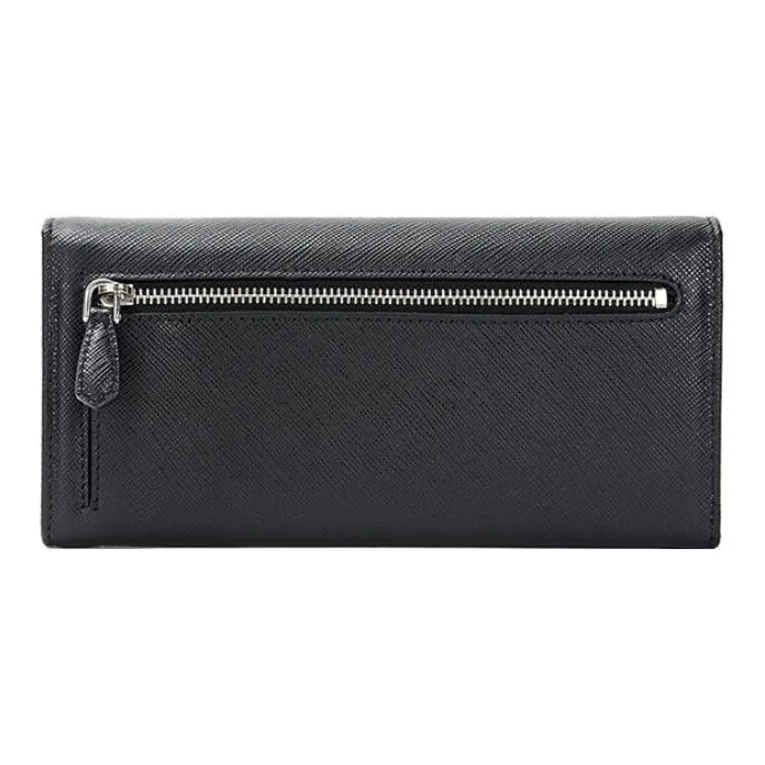 PRADA Cow Leather Evening Party Bag With Wallet Clutch Regular Women's Black-2