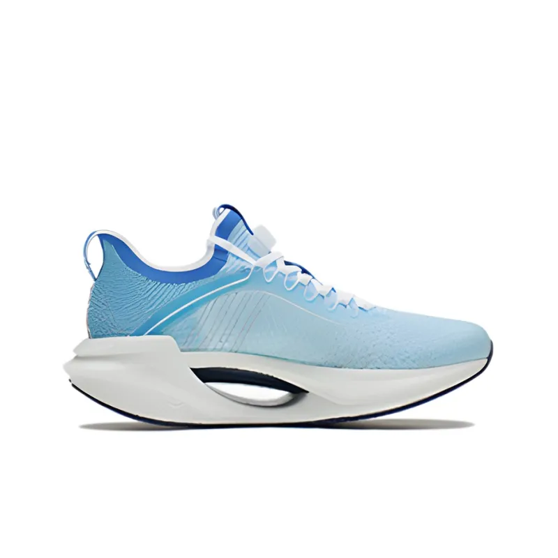 LiNing Jueying Essential 䨻 Anti Slip Wear Resistant Low Top Running Shoes Men's Moon White Blue-1