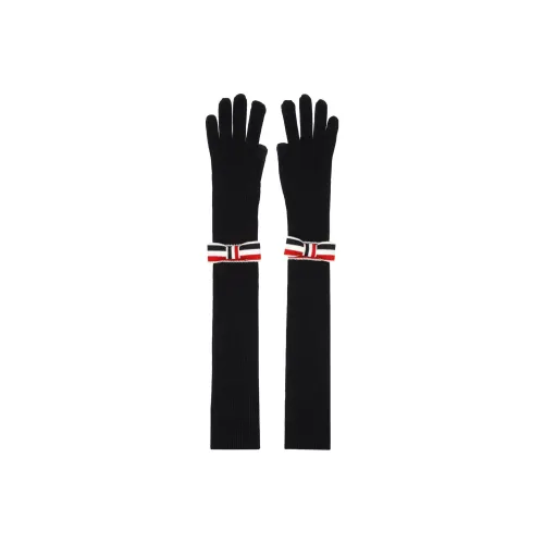 THOM BROWNE Knit Gloves Women's Blue