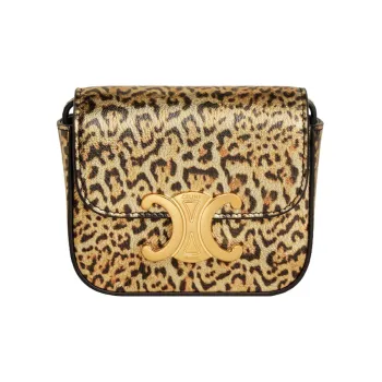 CELINE Triomphe Sheepskin Shoulder Bag, Crossbody Bag Mini Women's