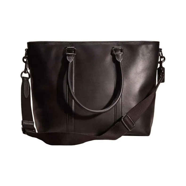 COACH Metropolitan Leather Tote Bag, Shopping Bag, Handbag, Shoulder Bag, Crossbody Bag Tubas Women's Black-0