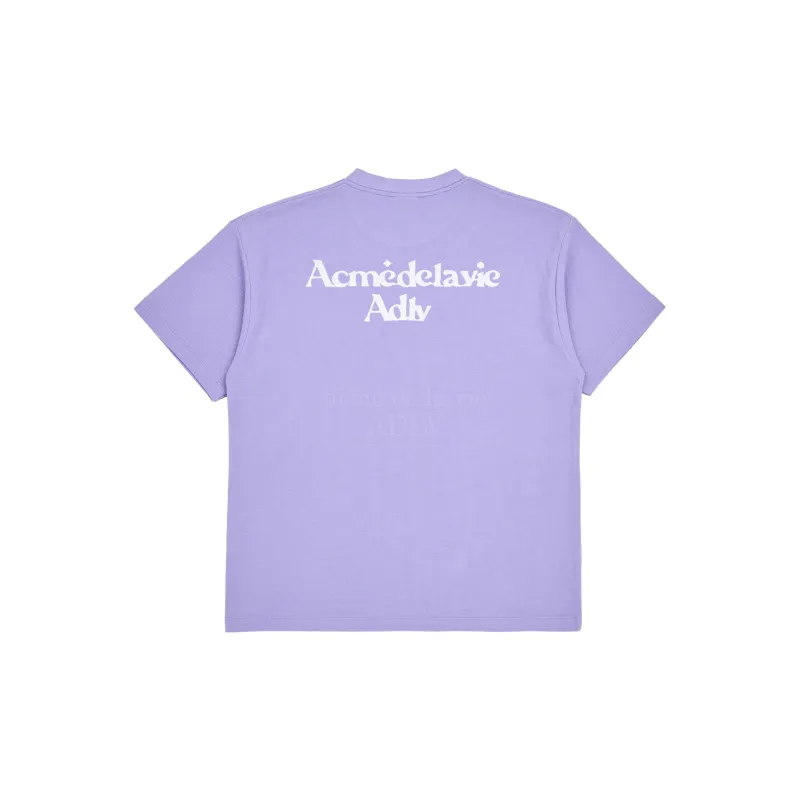 Acme De La Vie/ADLV SS22 Crew Neck Loose Fit Straight Short-Sleeved T-Shirt Unisex Light Purple-1