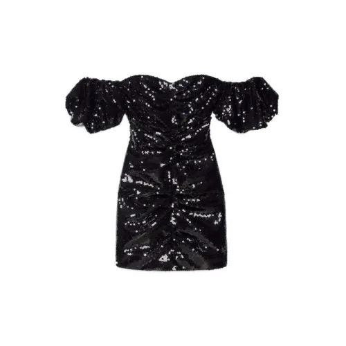 CELINE Short-Sleeved Dresses Women's Bright Black