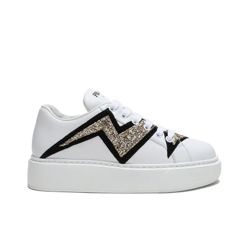 PRADA Skateboard Shoes Women's White-1
