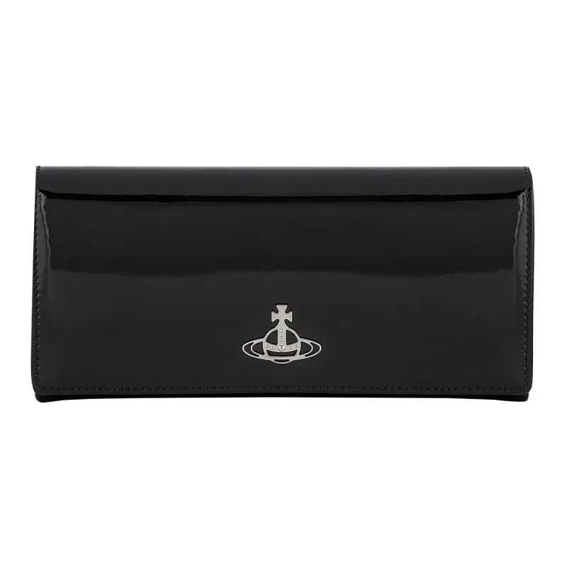 Vivienne Westwood Cow Leather Card Holder, Wallet Women's Black-0
