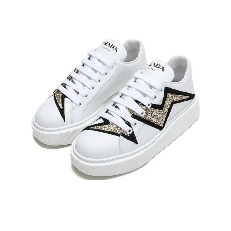 PRADA Skateboard Shoes Women's White-2