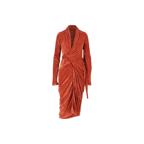 RICK OWENS Long-Sleeved Dresses Women's Orange