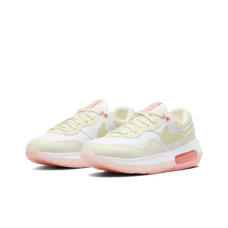 Nike Air Max Motif Cushioning Anti-Slip And Wear-Resistant Low-Top Running Shoes GS White Green Pink-2