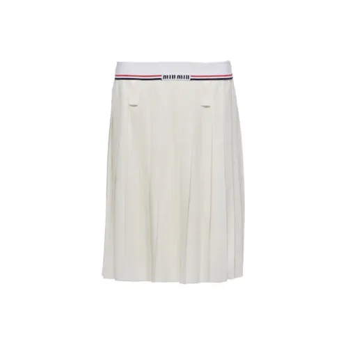 MIU MIU Casual Long Skirts Women's White