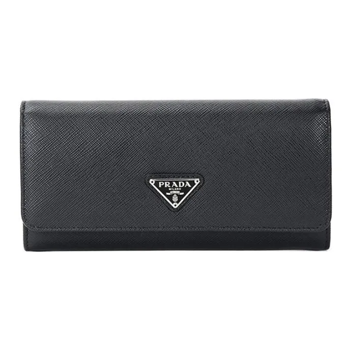 PRADA Cow Leather Evening Party Bag With Wallet Clutch Regular Women's Black-0