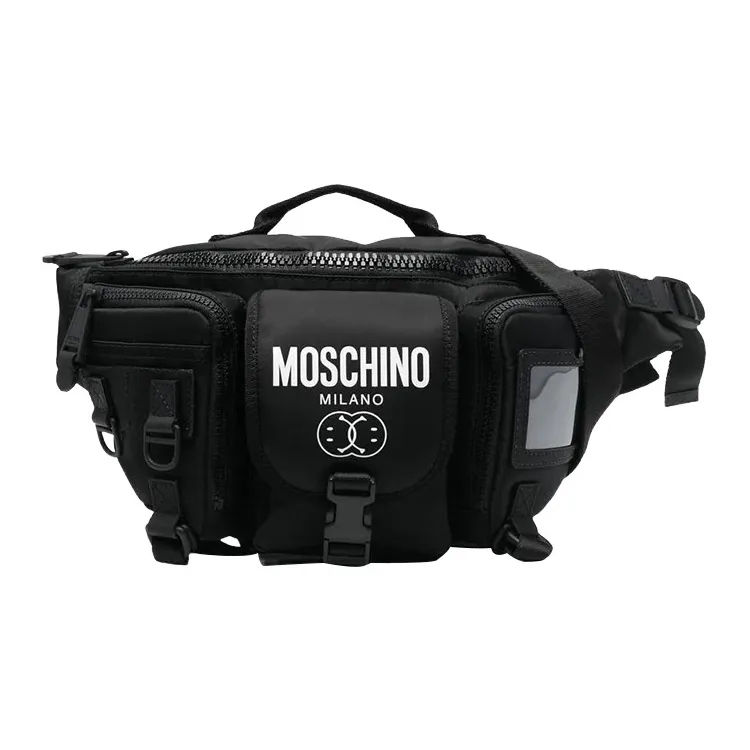MOSCHINO Cotton Sling Bag Medium Size Men's Black-0