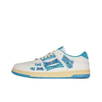 AMIRI Skel Top Low Stylish Skateboarding Shoes Men's White Blue