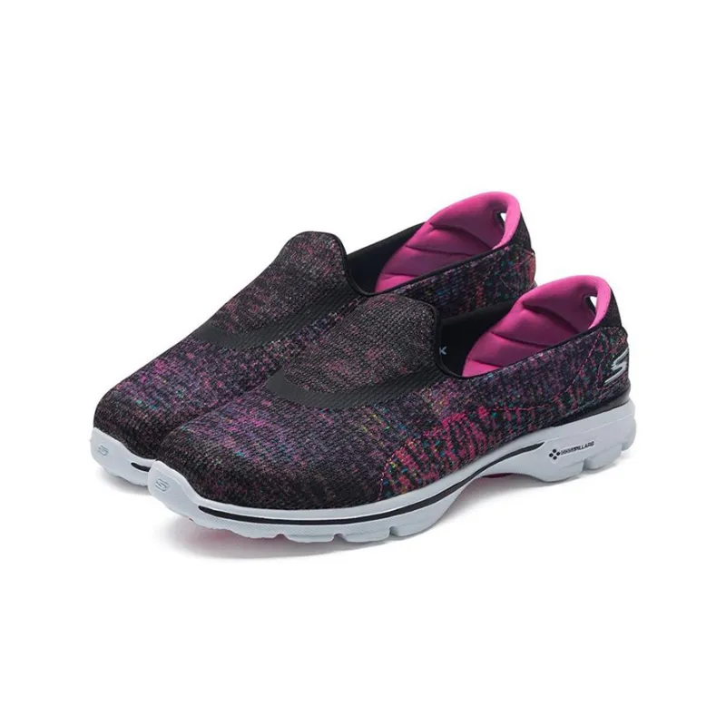 Skechers Go Walk 3 Casual Shoes Women's Low-Top Black/Colorful Color-2