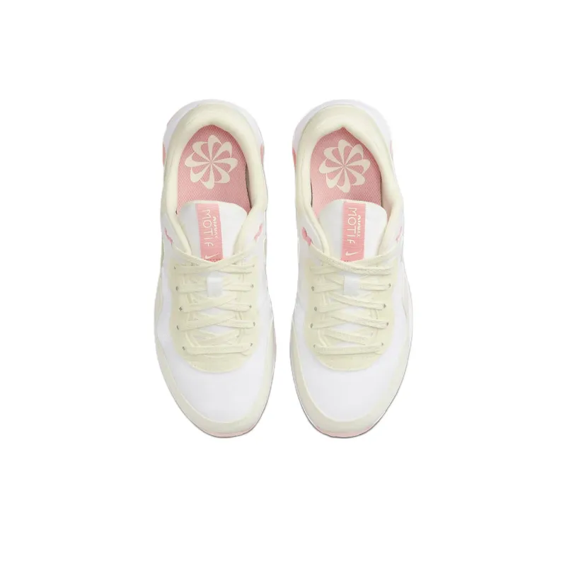 Nike Air Max Motif Cushioning Anti-Slip And Wear-Resistant Low-Top Running Shoes GS White Green Pink-3