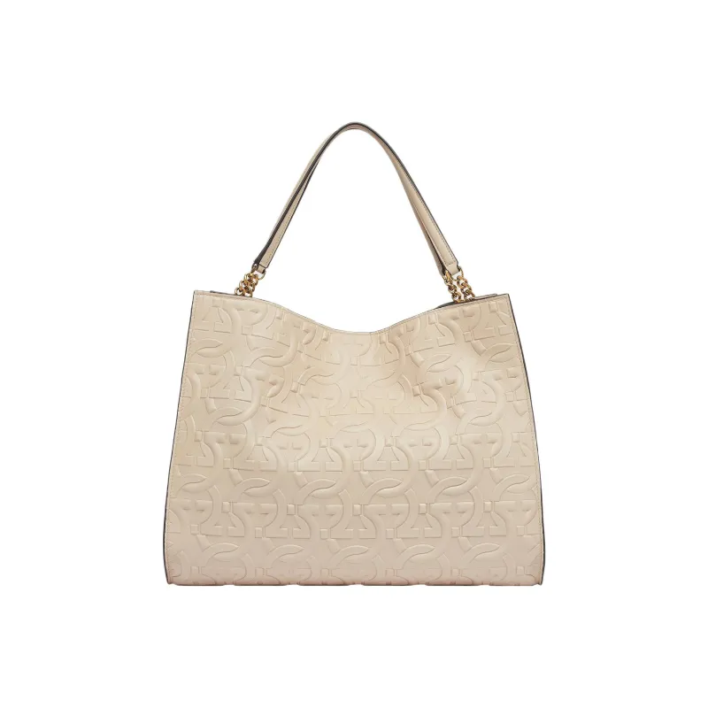 FERRAGAMO Trifolio Soft Calfskin Combo Bag Tote Bag Shopping Bag Handbag Shoulder Bag Women's Ecru-2