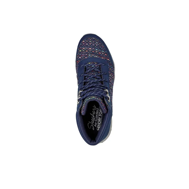 Skechers Seager Hiker-Art-Beat Cushioning Anti-Slip And Wear-Resistant High-Top Hiking Trekking Shoes Women's Blue-3