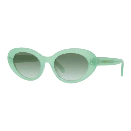 CELINE Sunglasses Unisex Ivory Green