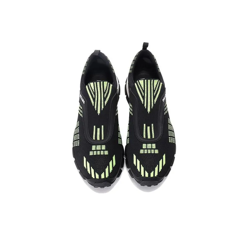 PRADA Crossection Knit Low 'Black Neon Green'-3