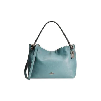 COACH Clarkson Pebbled Leather Shoulder Bag, Crossbody Bag, Handbag Large Size Women's Lake Blue