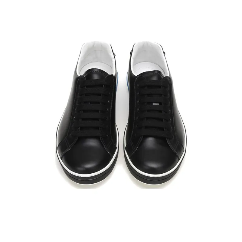 PRADA Stylish Skateboarding Shoes Men's Black Blue-3
