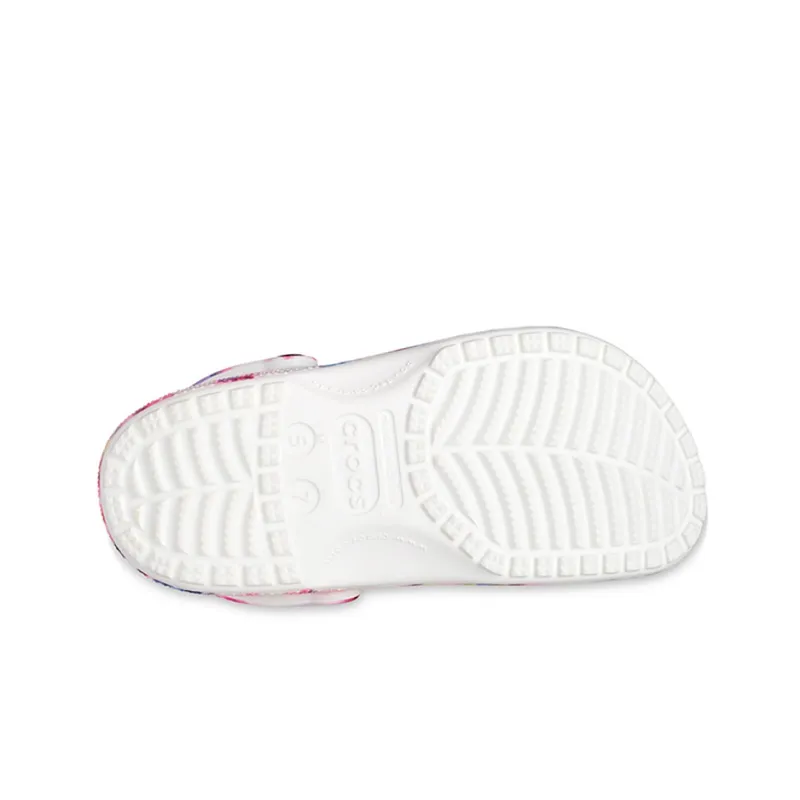 Crocs Classic Tie Dye Graphic Clog 'Garnet & Multi' Women's-6
