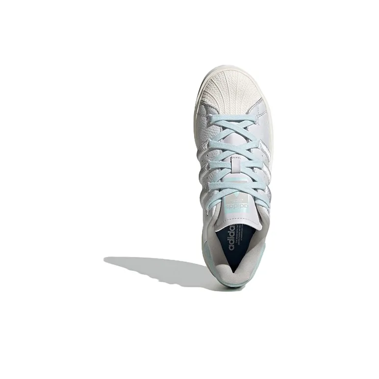 Superstar Women's Adidas Originals Bonega 'White Almost Blue'-4