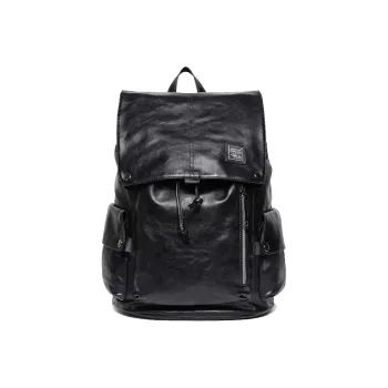 NOMK PU Backpack Large Size Men's Black