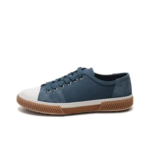 PRADA Skateboard Shoes Men Low-Top Interstellar Blue