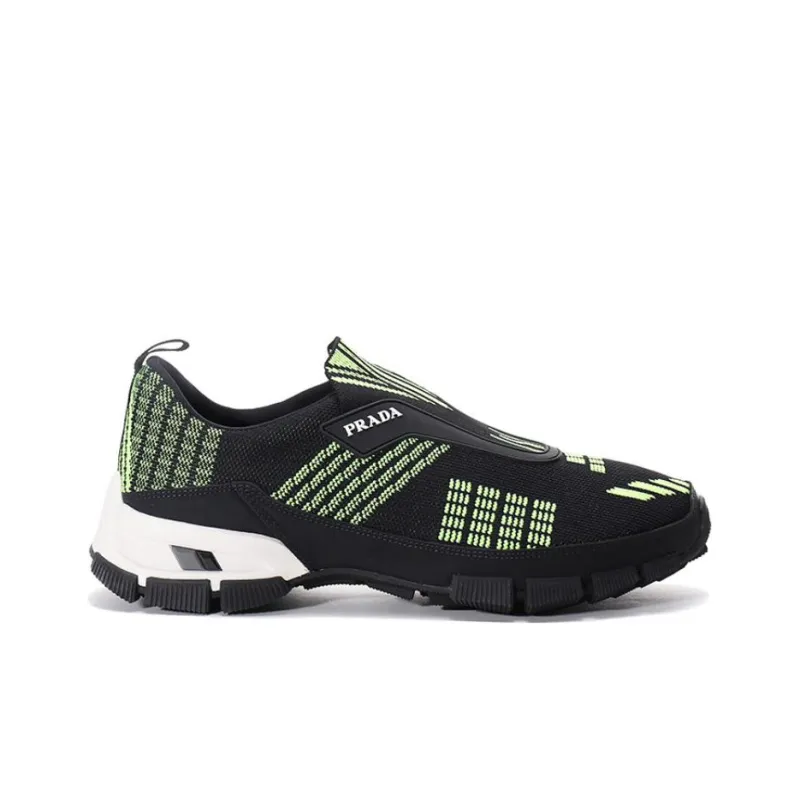 PRADA Crossection Knit Low 'Black Neon Green'-1