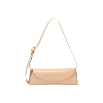 JIL SANDER Calfskin Handbag Shoulder Bag Women's Nude