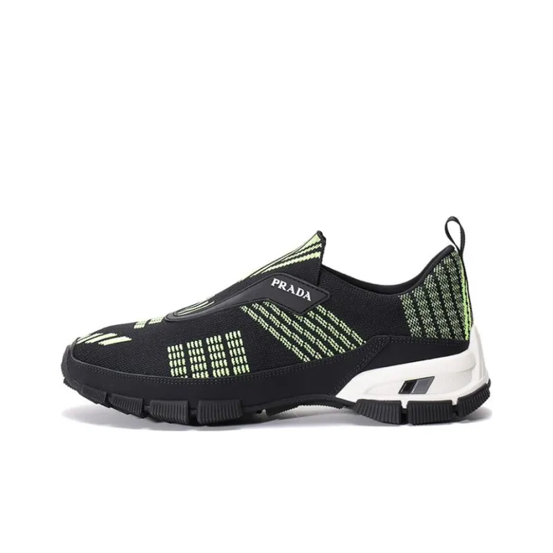 PRADA Crossection Knit Low 'Black Neon Green'-0