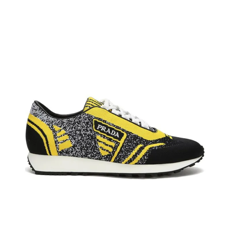 PRADA Knit Jacquard Fabric Low 'Nero Giallo'-1