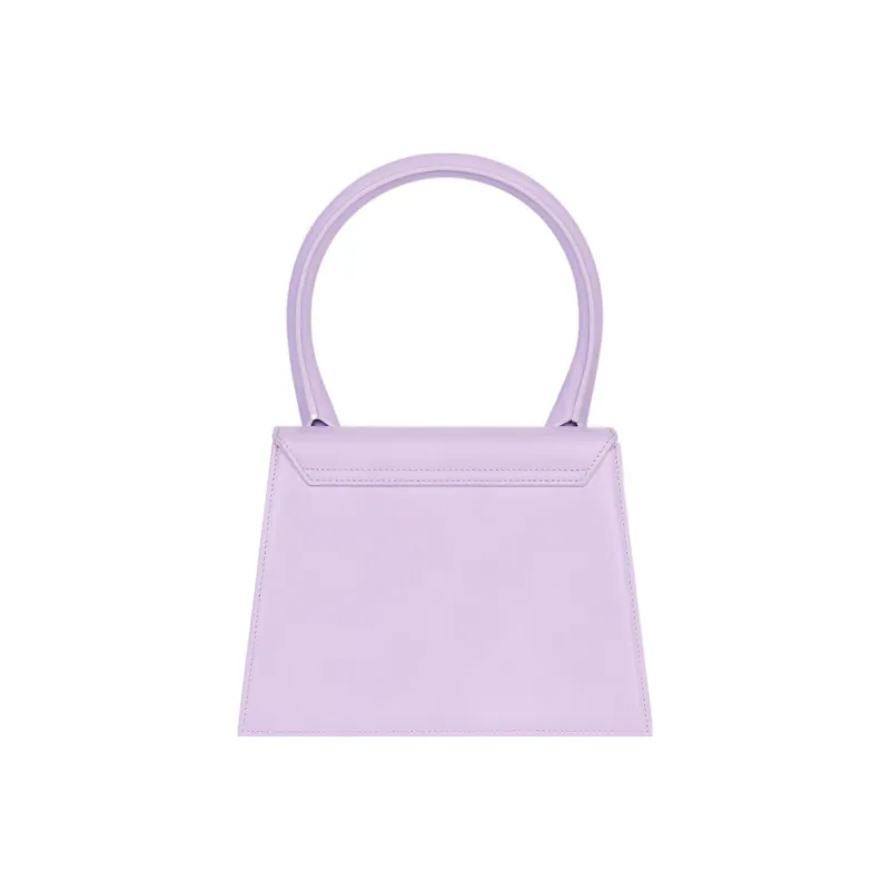 Jacquemus Cow Leather Shoulder Bag Crossbody Bag Handbag Large Size Women's Purple-2