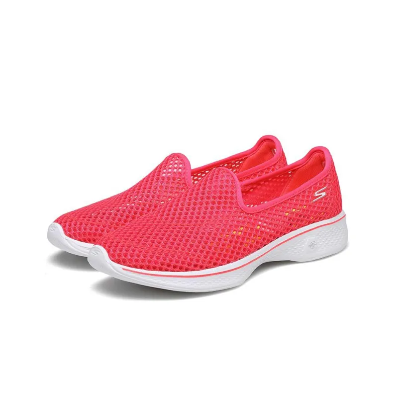 Skechers Go Walk 4 Casual Shoes Women's Low-Top Peach Pink-2