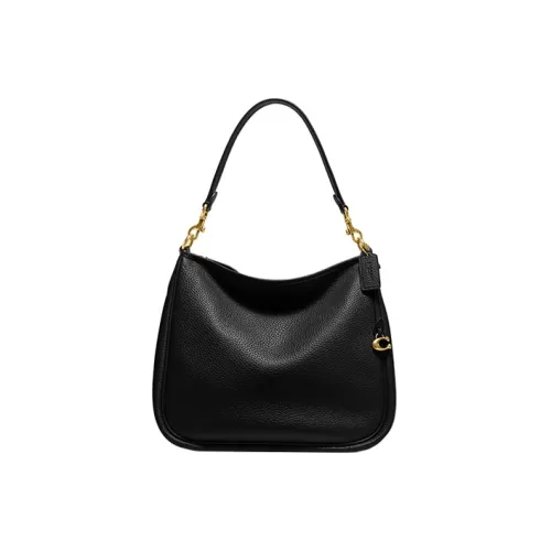 COACH Cary Pebbled Leather Handbag, Shoulder Bag Women's Black