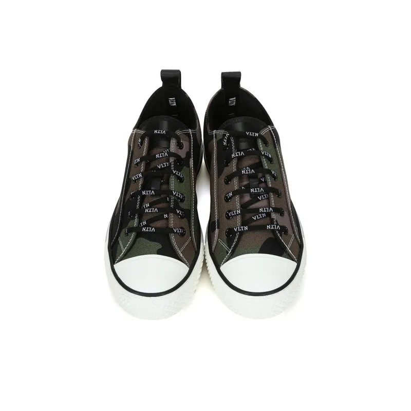 Valentino Low Top Skateboard Shoes Men's Army Green-3