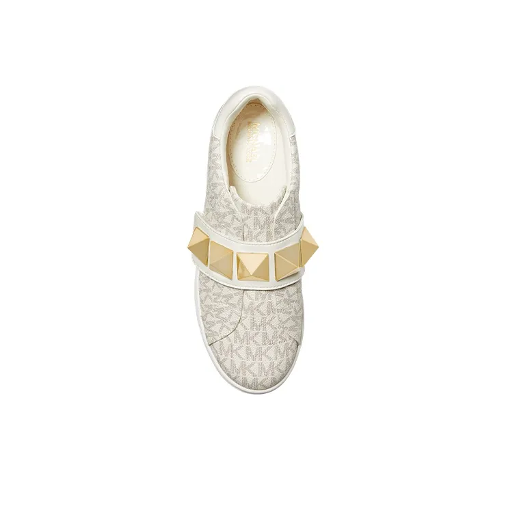 MICHAEL KORS Kenna Stylish Skateboarding Shoes Women's Ecru-3