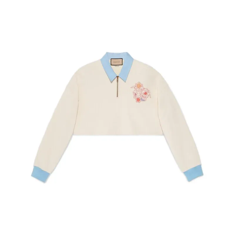 GUCCI GUCCI FW22 Qixi Festival Collection Lovelight Collection SS22 Sweatshirt Women's Ecru-1